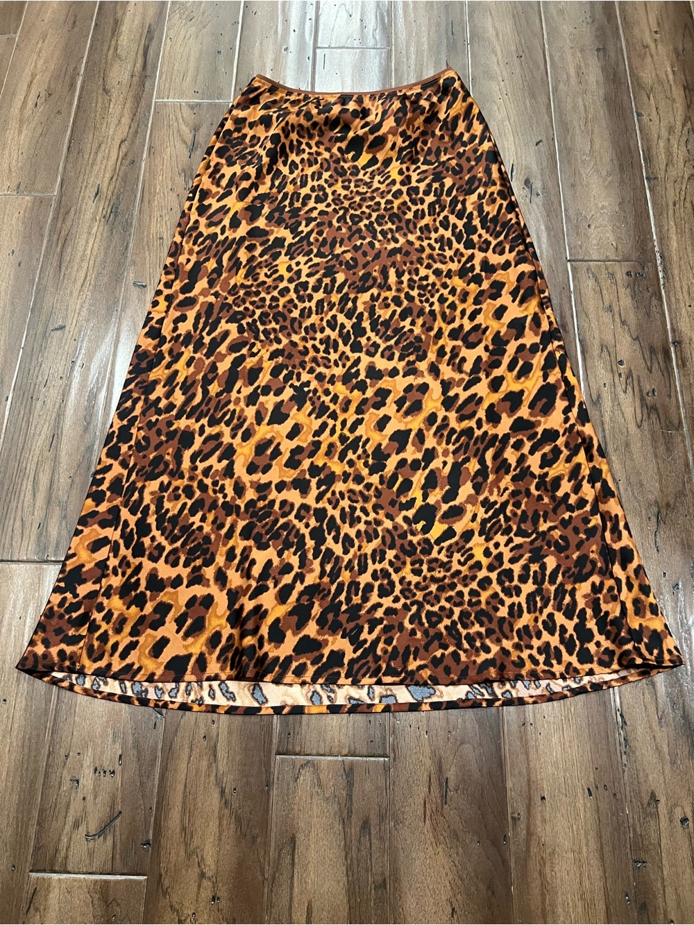 a new day Leopard-Print A-Line Skirt in Amber and Black